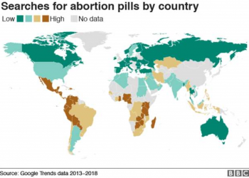 Ghana and Nigeria top abortion pill searches