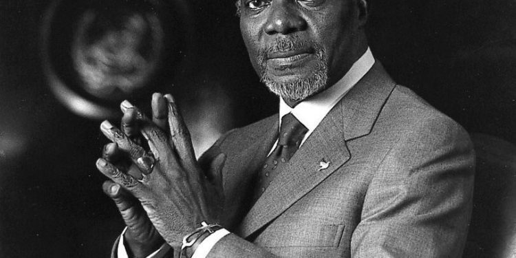 UN flags, Ghana flags fly at half mast as the world mourns Kofi Annan