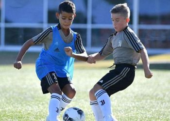 Cristiano Ronaldo Jnr scores 4 goals in his first match for Juventus U-9