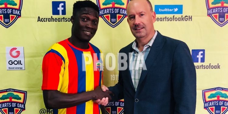 Hearts’ new signing Dominic Eshun is still a Karela United FC player