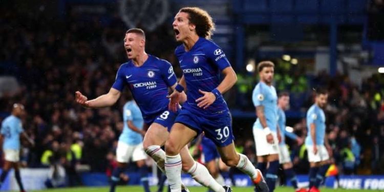 Chelsea 2 Manchester City 0: Kante and David Luiz hand champions first defeat