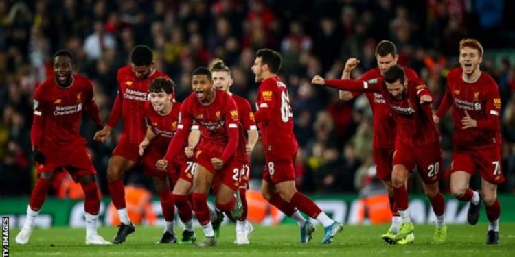 Liverpool beat Arsenal on penalties after 10-goal thriller