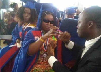 Deaf and blind student graduates with First Class at UEW