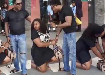 Woman publicly begs boyfriend of 7 years to marry her