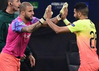 Defender Walker ends game in goal as 10-man Man City draw in Italy