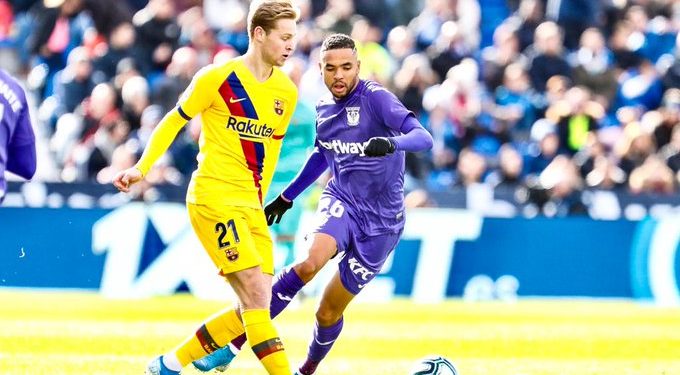 Barcelona wins at struggling Leganes