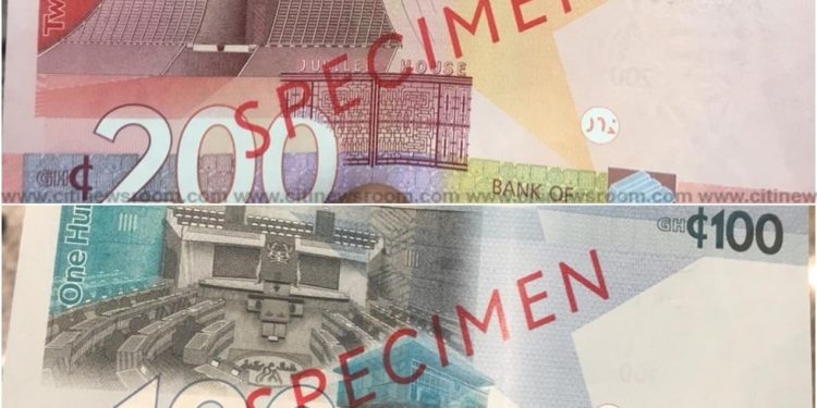 Bank of Ghana introduces GH¢100, GH¢200 notes and GH¢2 coin