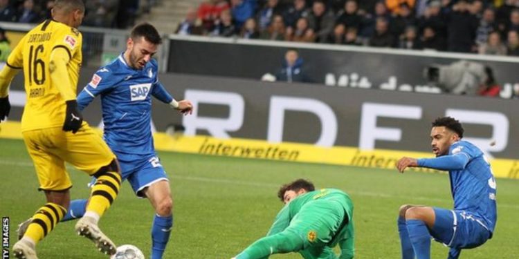 Dortmund lose to Hoffenheim as Sancho fails to score for the first time in eight games