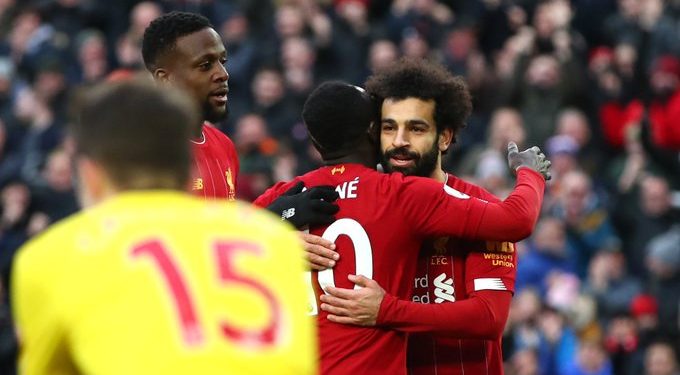Salah double seals Liverpool win over Watford