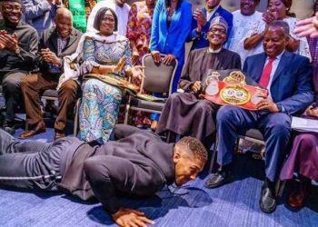 Nigeria’s Buhari ‘floors’ boxer Anthony Joshua
