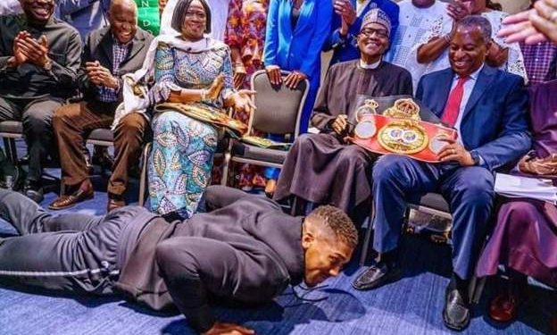Nigeria’s Buhari ‘floors’ boxer Anthony Joshua