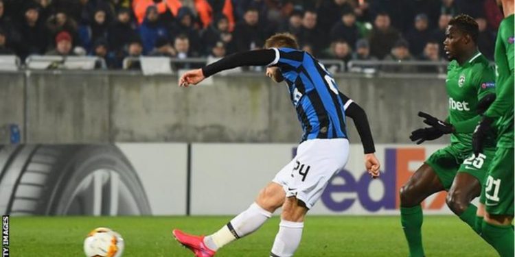 Eriksen scores first Inter Milan goal