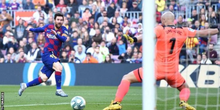 Messi scores four as Barcelona thrash Eibar
