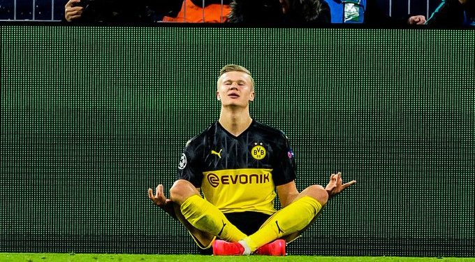 Teenager Haaland scores twice as Dortmund beat PSG