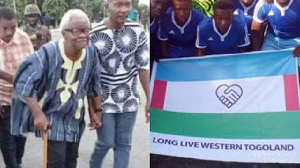 Flag of Western Togoland displayed at Volta Regional Coordinating ...