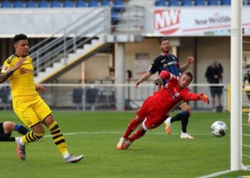 Sancho scores first hat-trick as Dortmund thrash Paderborn