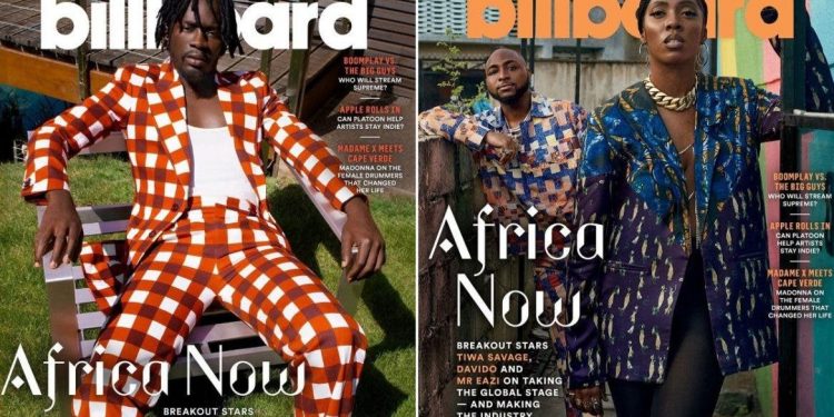 Davido, Tiwa Savage and Mr Eazi cover Billboard magazine’s first issue devoted entirely to Africa