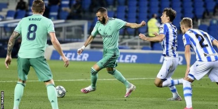 Real Madrid go top of La Liga after beating Real Sociedad