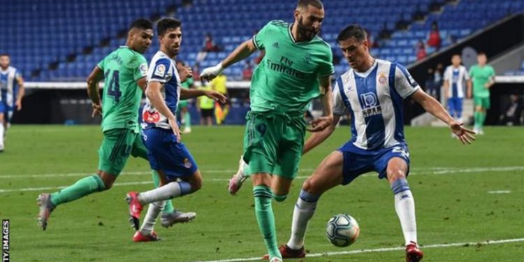 Real Madrid go top of La Liga after beating Espanyol