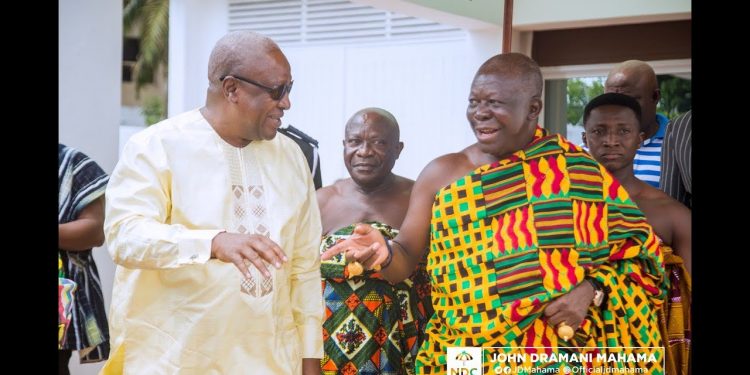 Correct your mistakes, clearly explain your vision to Ghanaians – Otumfuo to Mahama
