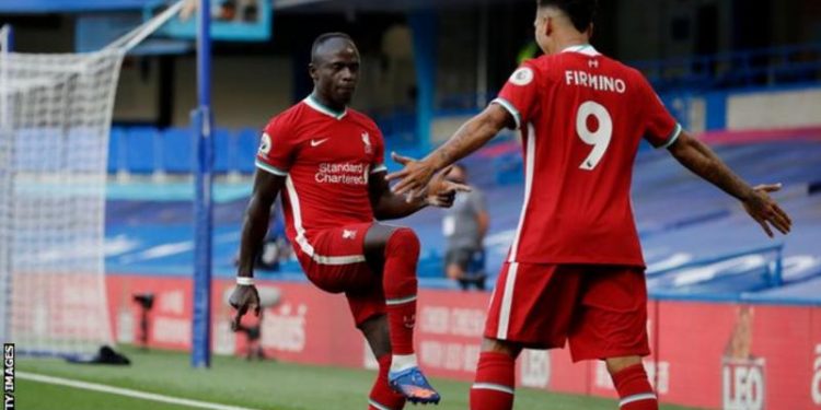 Mane nets double as Liverpool beat 10-man Chelsea
