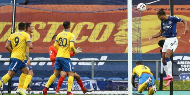 Calvert-Lewin scores again as Everton go top with win over Brighton