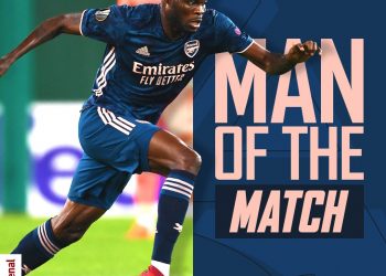 Partey claims Man of the Match award in full debut for Arsenal