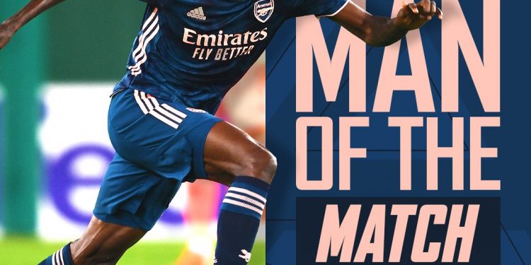 Partey claims Man of the Match award in full debut for Arsenal