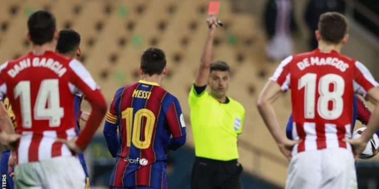 Lionel Messi: Barcelona to appeal against ban after Spanish Super Cup red card