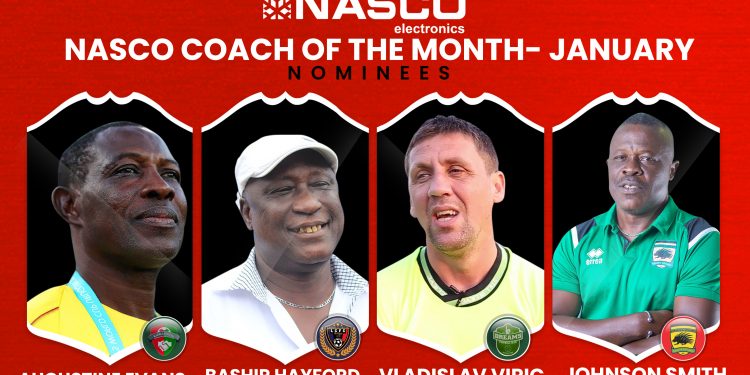 Smith, Hayford, Adotey, Viric shortlisted for coach of the month