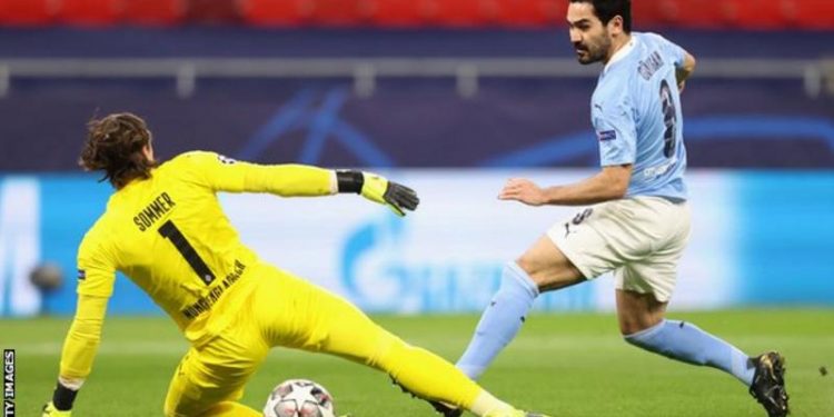 De Bruyne and Gundogan goals send Man City to Champions League quarter-finals