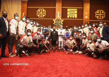 Live Streamed: President Nana Addo receives Black Satellites at Jubilee House