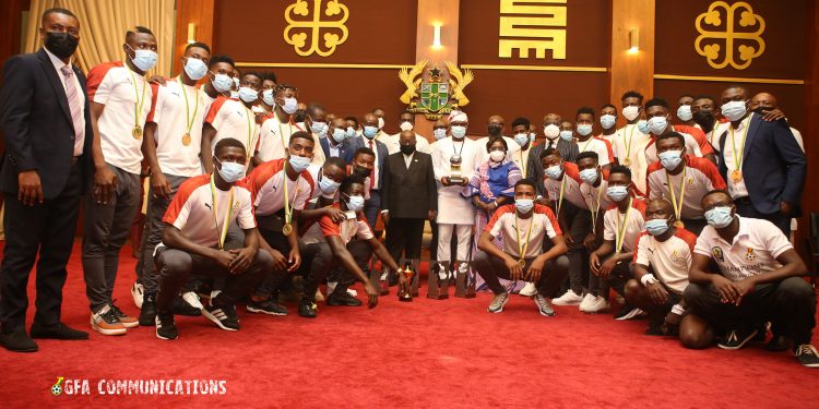 Live Streamed: President Nana Addo receives Black Satellites at Jubilee House