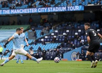 Man City 5-0 Everton: Aguero scores twice as champions clinch thumping win