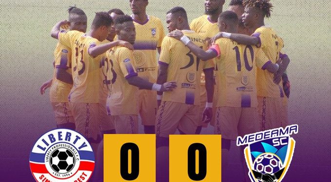 Medeama fails to go top of GPL after drawing with Liberty