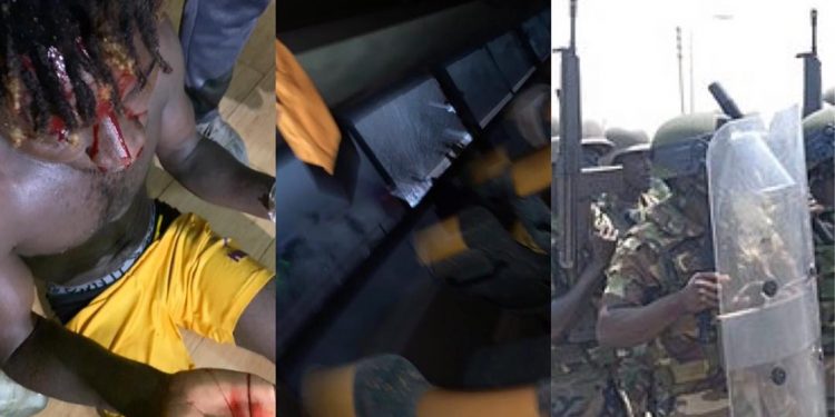 Medeama bus windows smashed by Karela United fans