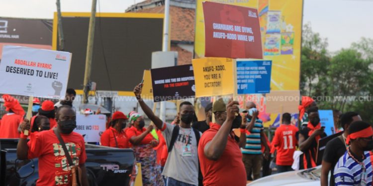 Photos: Protesters gather to kick-start NDC’s ‘march for justice’ demo
