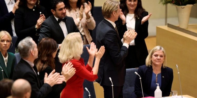 Sweden’s first female PM resigns hours after appointment