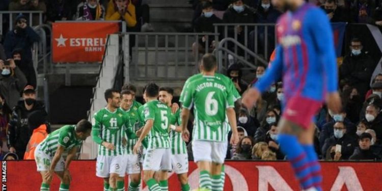 Betis end Xavi’s unbeaten run start at  Barcelona