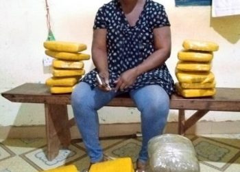 41-year-old woman arrested with 27 slabs of marijuana
