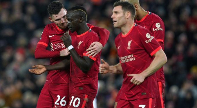 Liverpool cut Man City lead to three points after scoring six against Leeds