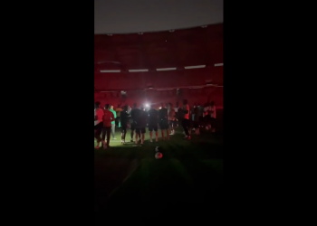 Video- Nigeria vs Ghana: Lights out at M.K.O Abiola Stadium during Black Stars training