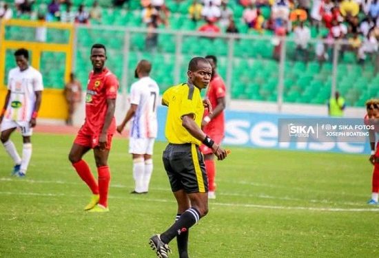 Hearts file protest against Ken Padi for awarding penalty to Kotoko