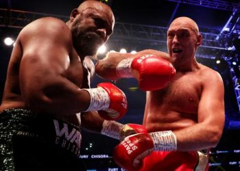 Fury v Chisora: ‘Gypsy King’ retains WBC world heavyweight title as Oleksandr Usyk watches ringside