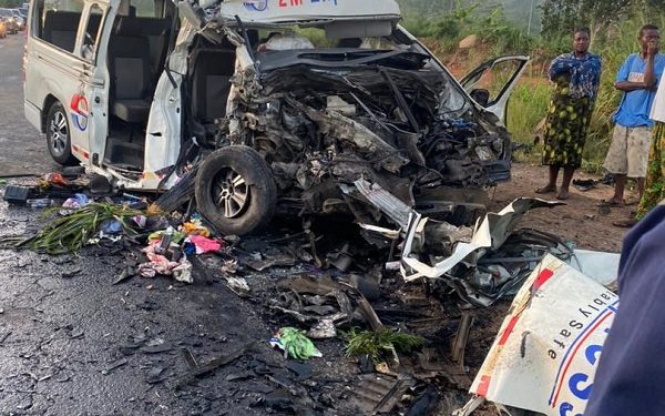 Head on collision between buses kills nine passengers on Accra-Kumasi highway