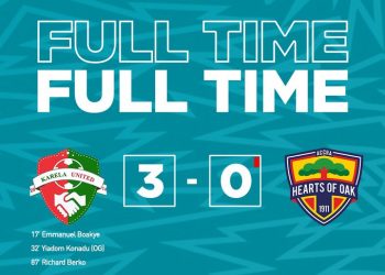 Karela United secures a resounding victory against 10-man Hearts of Oak