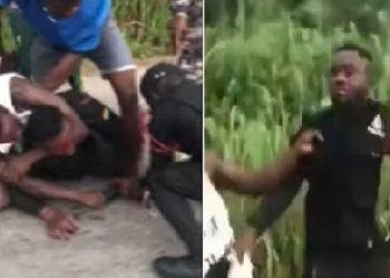 Police interdict two officers and arrest six civilians for attacking police officer