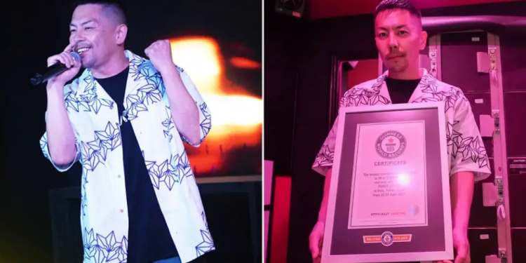 Japanese rapper breaks Guinness World Record for longest rap marathon