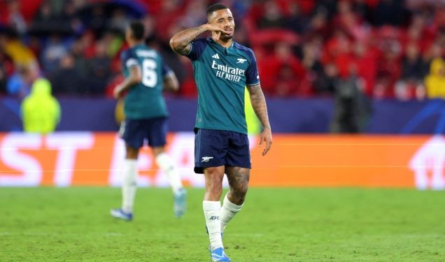 UCL: Gabriel Jesus scores and assists as Arsenal beat Sevilla