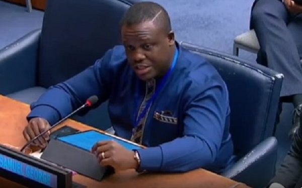 Watch Sam George’s passionate 6-minutes anti-LGBTQI+ address at the UN